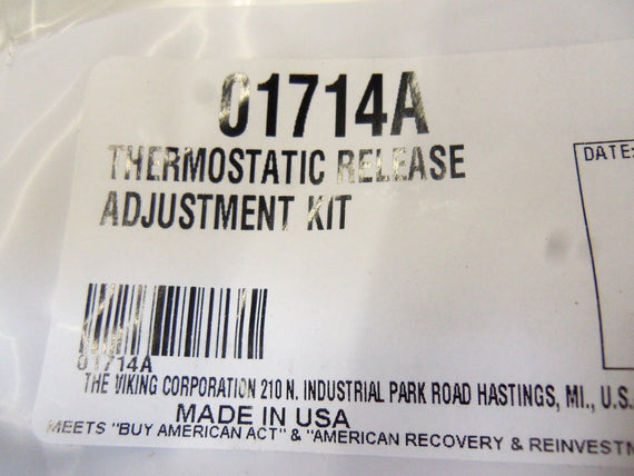 LOT OF 2 VIKING 01714A ADJUSTMENT KIT *NEW IN BAG*