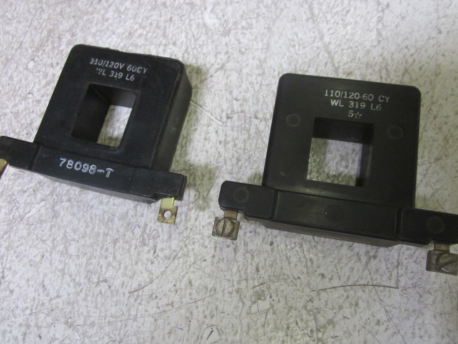 LOT OF 2 WARD LEONARD  WL319L6 CONTROL COIL 110/120V UNMP