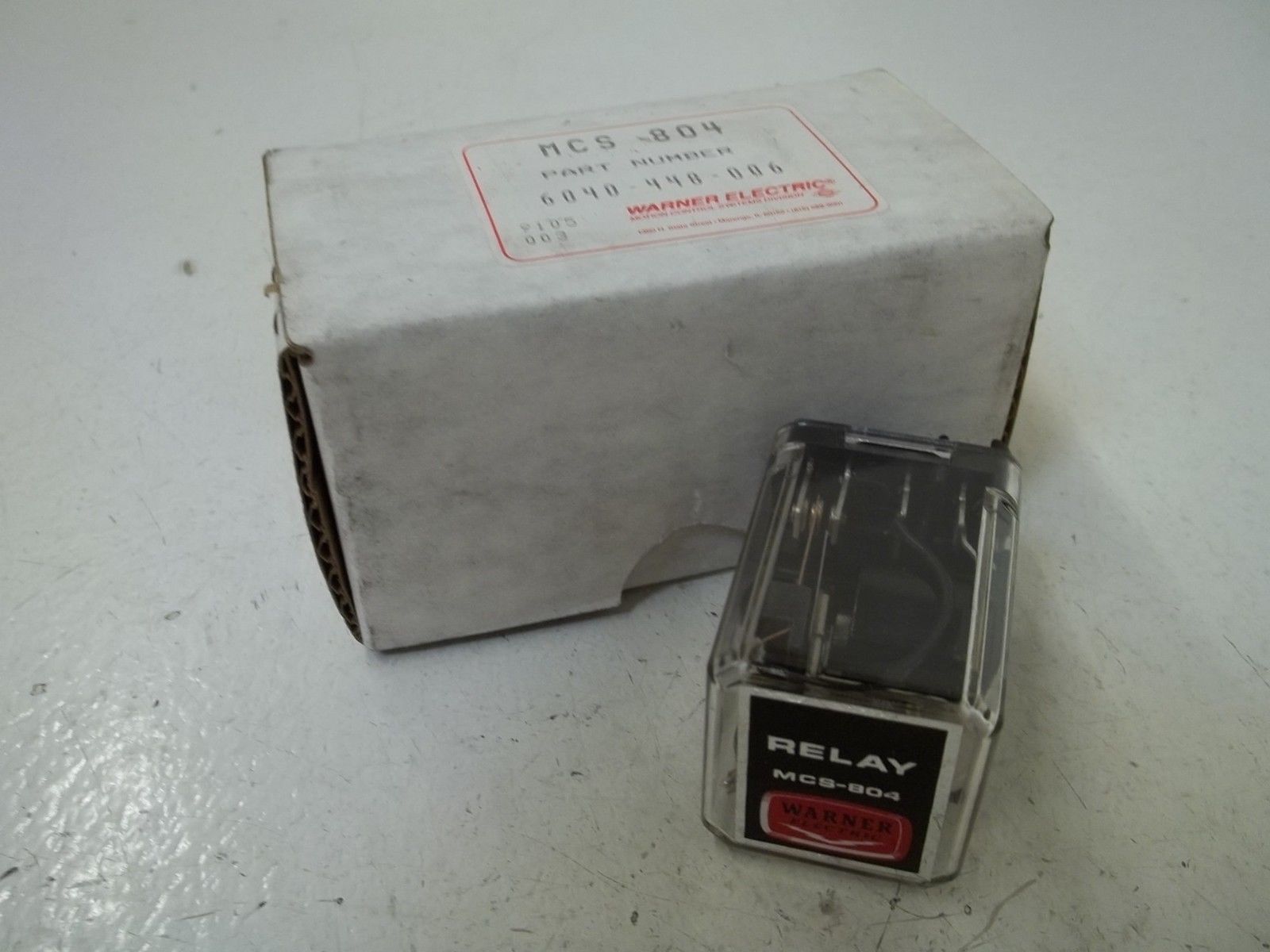LOT OF 2 WARNER ELECTRIC MCS804 RELAY NSMP