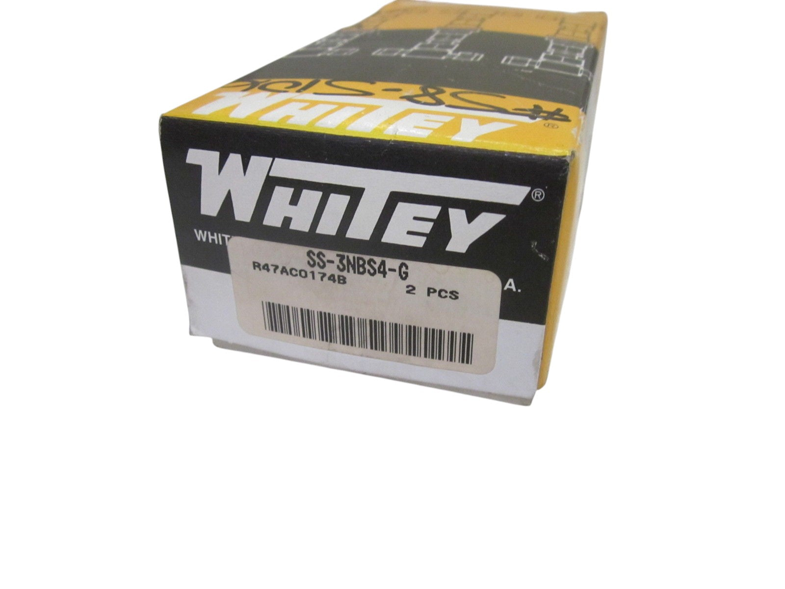 LOT OF 2 WHITEY SS-3NBS4-G VALVE  NSMP