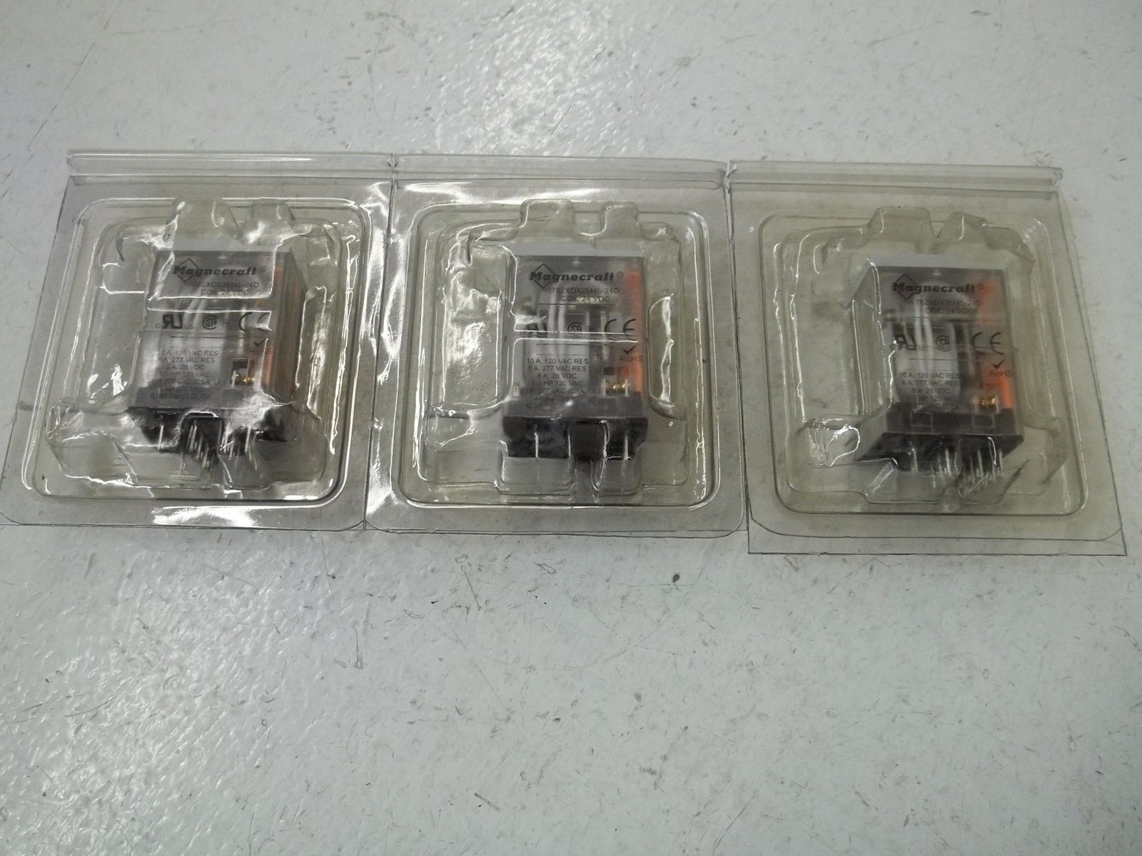 LOT OF 3 782XDXM4L-24D RELAY NSNP
