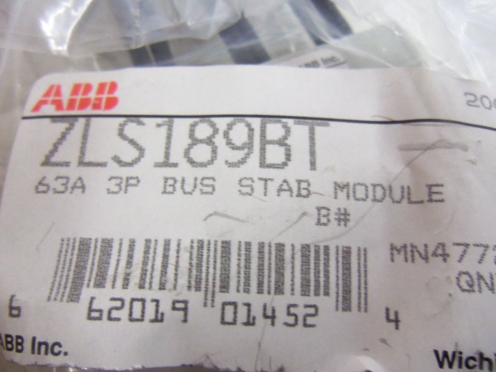 LOT OF 3 ABB ZLS189BT BUS STAB MODULE NSMP