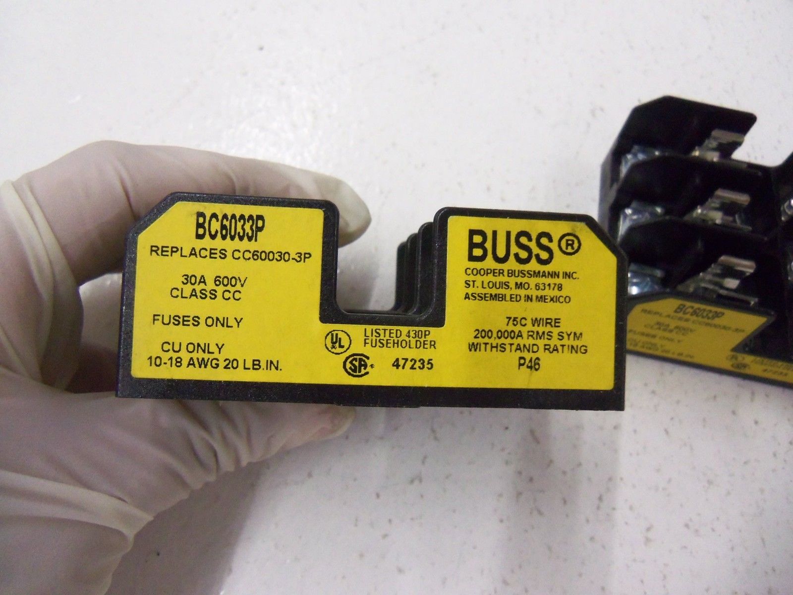 BUSS BC6033P FUSE BLOCK NSNP