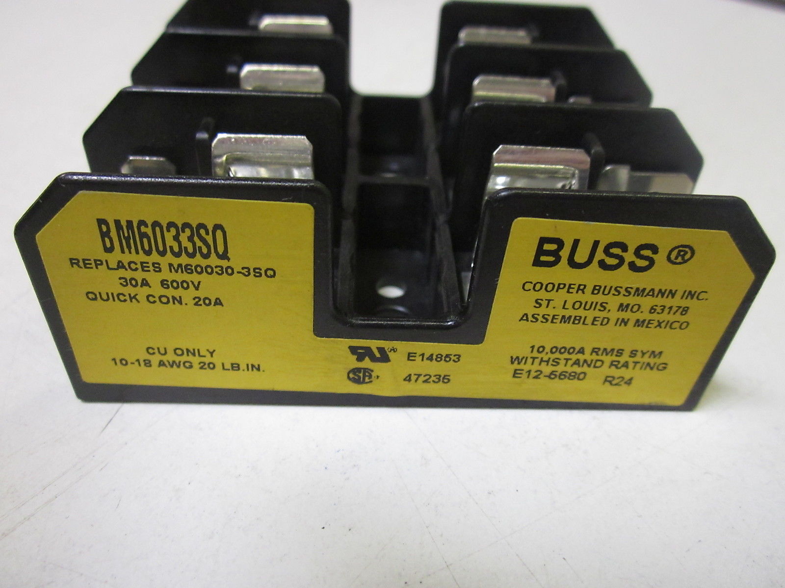 LOT OF 3 BUSSMANN BM6033SG NSNP