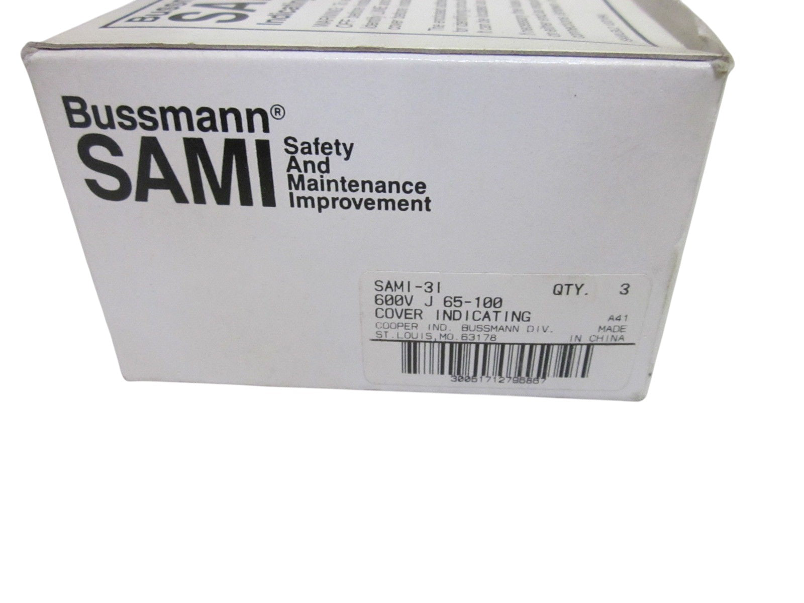 LOT OF 3 BUSSMAN SAM1-31 COVER INDICATING FUSE HOLDER 600V NSMP