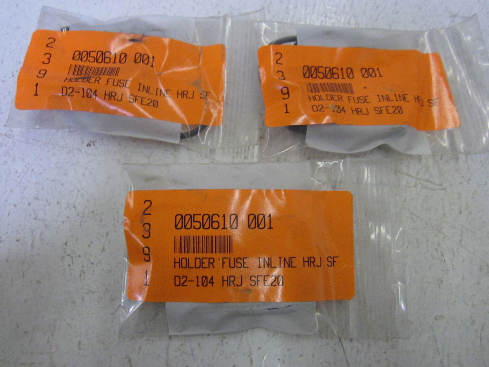 LOT OF 3 D2-104 HRJ FUSE HOLDER INLINE NSNP