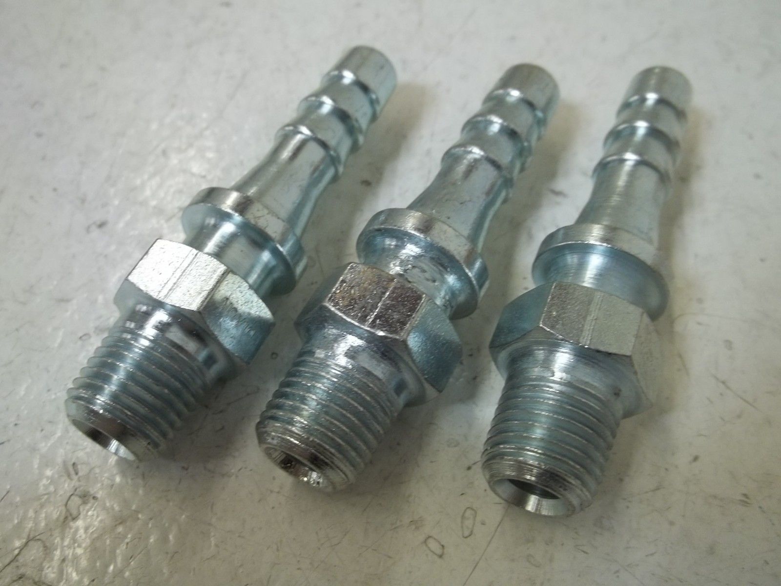 LOT OF 3 DIX3505 STEEL HOSE END 3/8" X 1/4" MPT NSNP