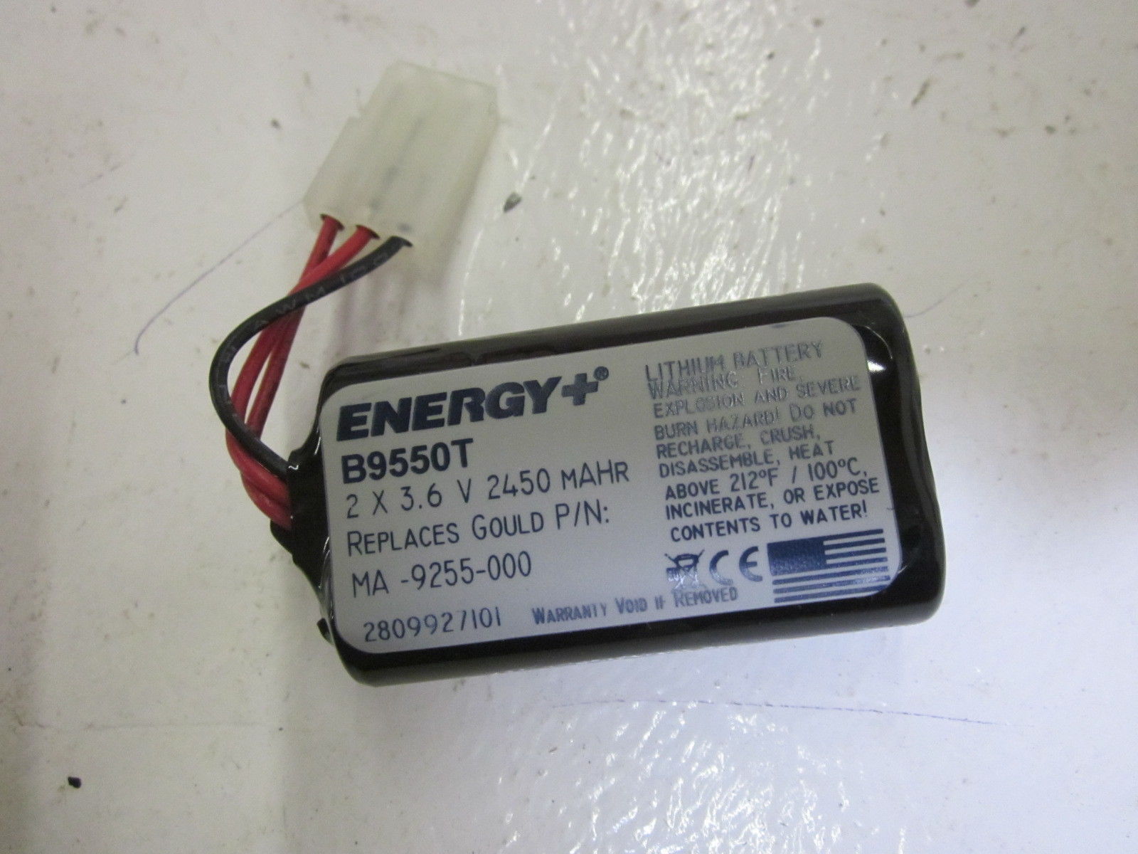 LOT OF 3 FEDCO B9550T 3.7V 1.9A LITHIUM BATTERY NSMP
