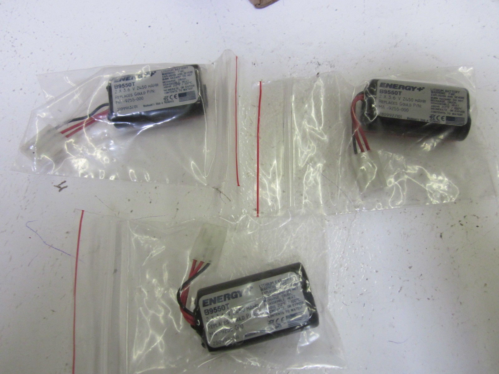 LOT OF 3 FEDCO B9550T 3.7V 1.9A LITHIUM BATTERY NSMP