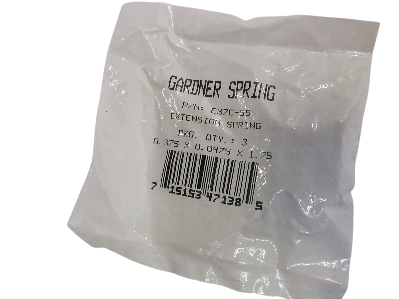 LOT OF 3 GARDNER E37C-SS EXTENSION SPRING NSMP