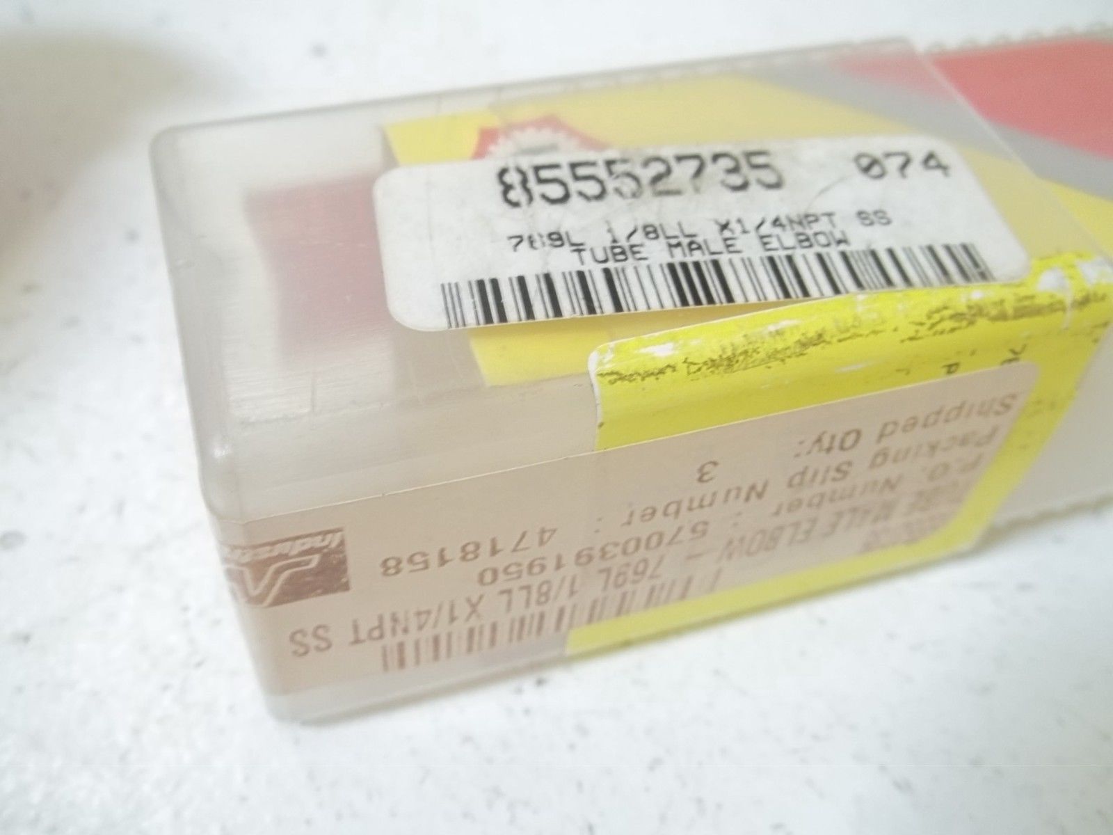 LOT OF 3 HAM-LET 769L 1/8" X 1/4" ELBOW FITTING NSMP