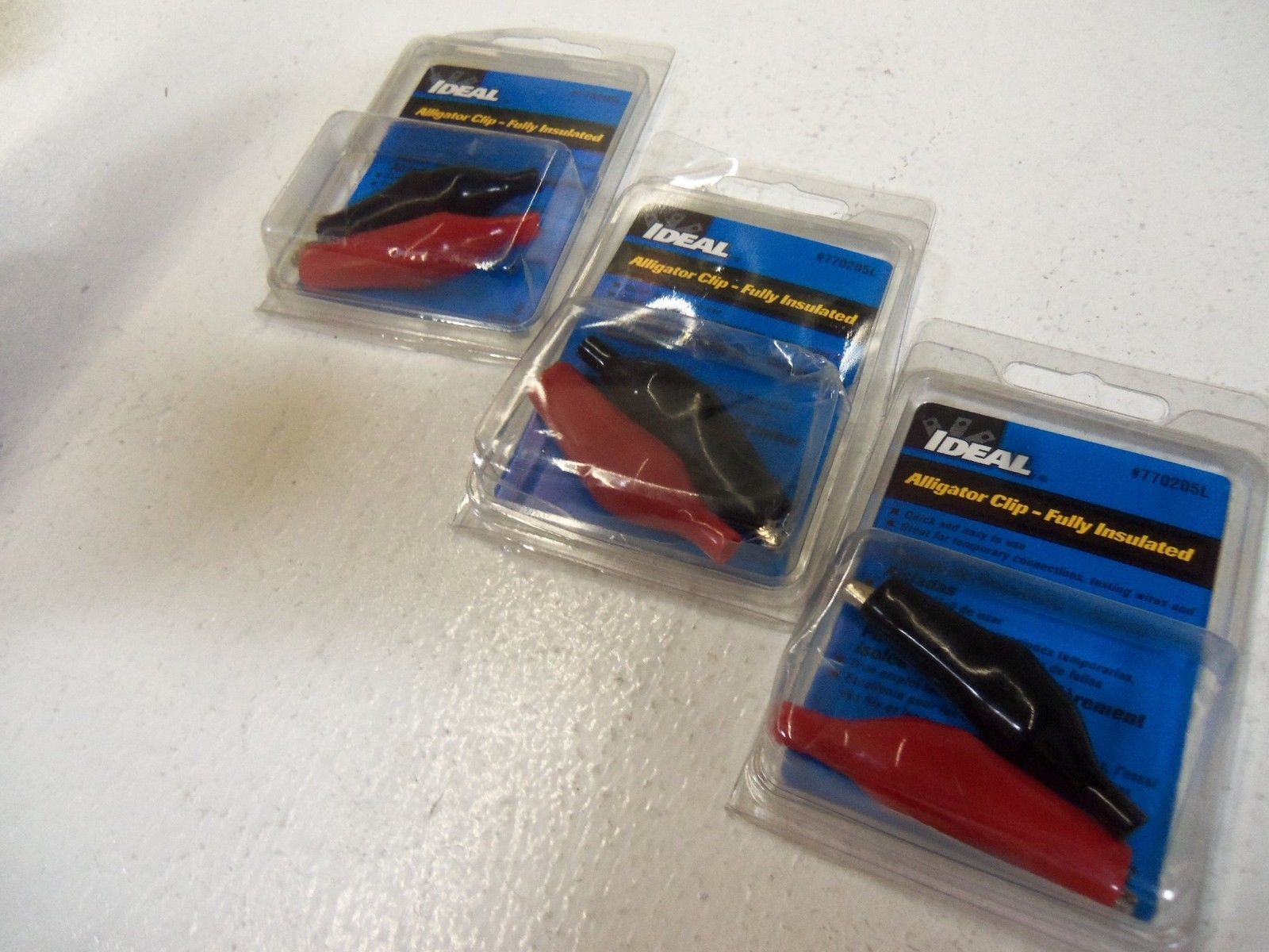 LOT OF 3 IDEAL ALLIGATOR CLIP  770205L*ORIGINAL PACKAGE*