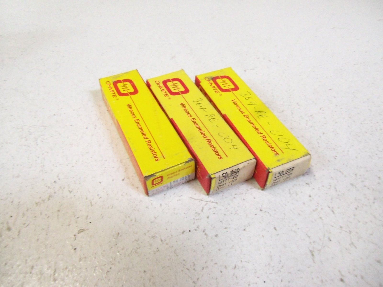 LOT OF 3 OHMITE RESISTOR L50J25RNSMP