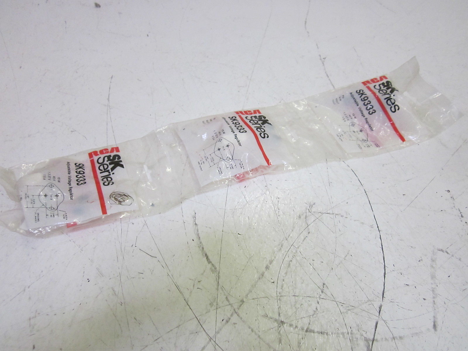 LOT OF 3 RCA SK9333 ADJUSTABLE VOLTAGE REGULATOR 1.5A 15W 40V FACTORY BAG