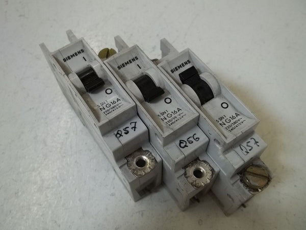 LOT OF 3 SIEMENS 5SN1 NG16A CIRCUIT BREAKER 220/380VUNMP