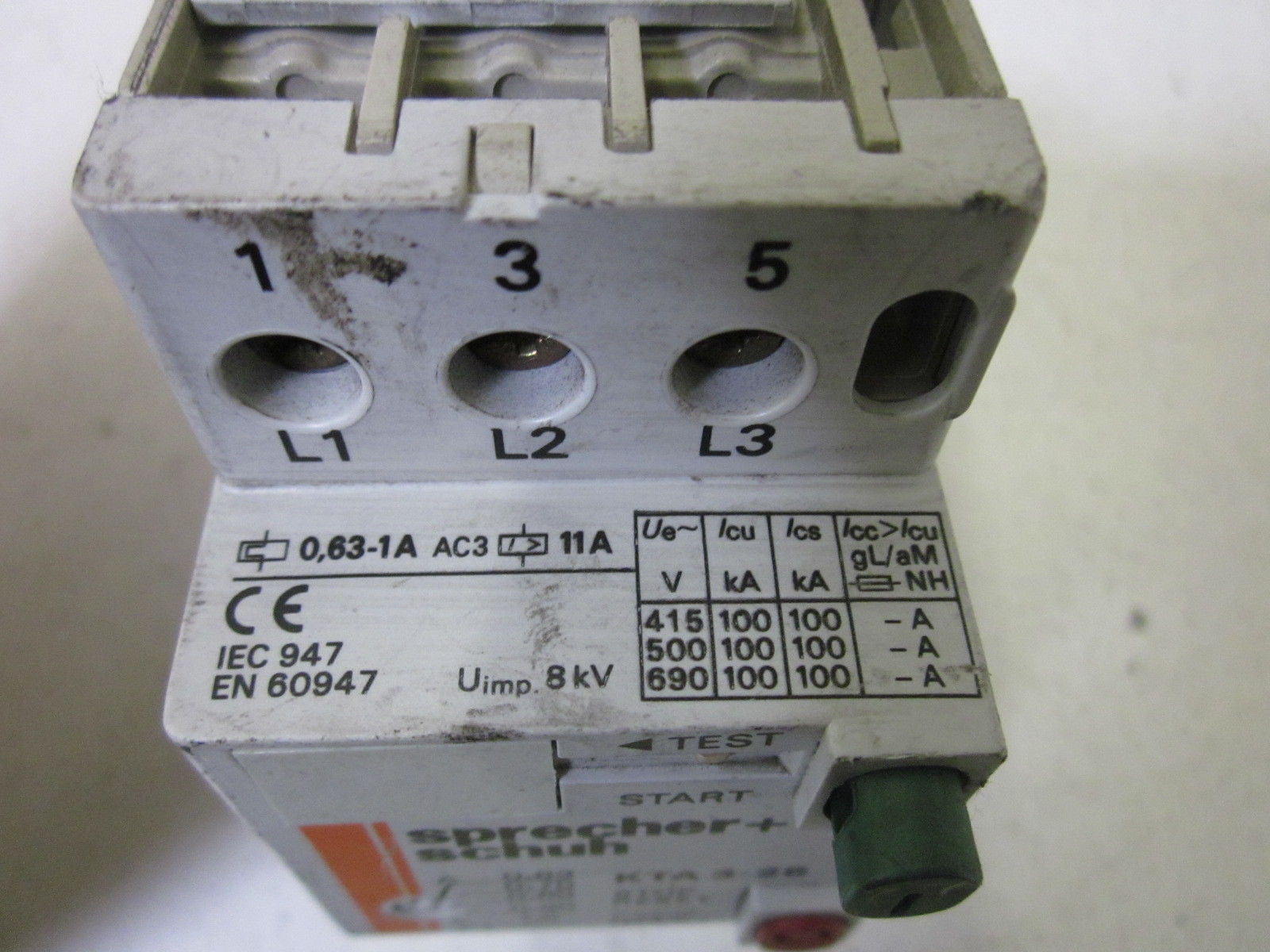 LOT OF 3 SPRECHER+SCHUH KTA3-25 UNMP