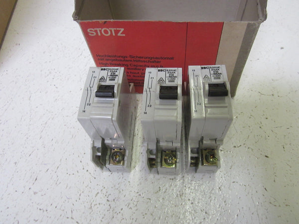 LOT OF 3 STOTZ S212DC-Z0,5 CIRCUIT BREAKER NSMP