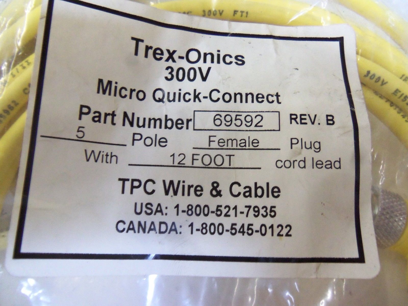 LOT OF 3 TPC WIRE & CABLE 69592 NSMP