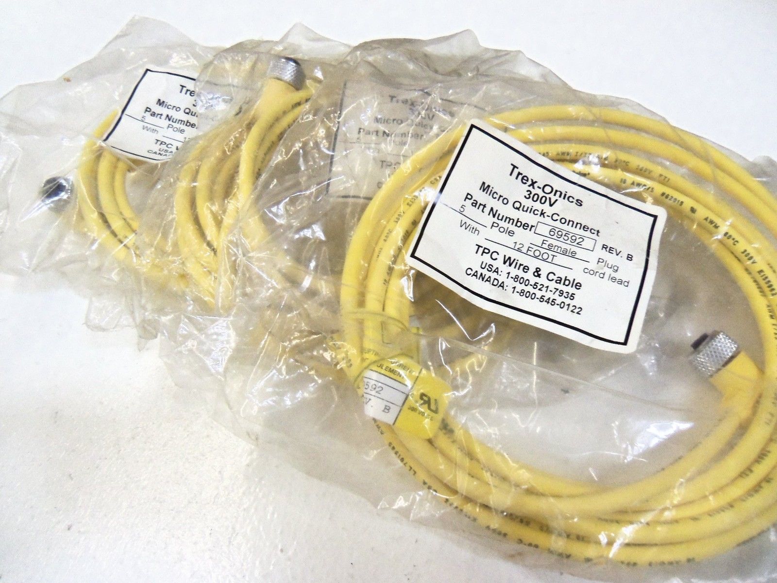 LOT OF 3 TPC WIRE & CABLE 69592 NSMP