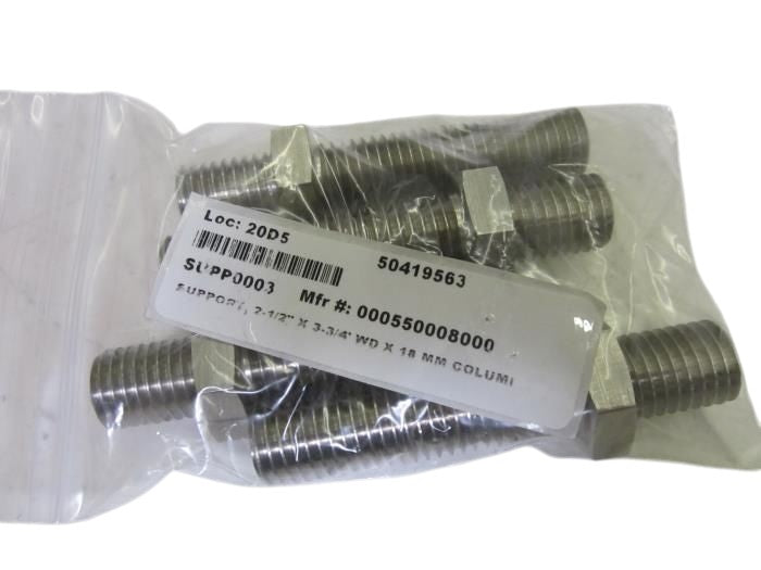 LOT OF 4 000550008000 SUPPORT, 2-1/2" X 3-2/4" 18MM NSMP