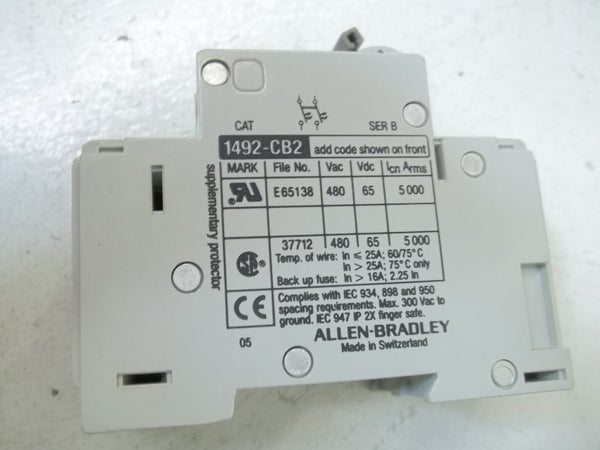 LOT OF 4 ALLEN BRADLEY 1492-CB2H500 SER. B CIRCUIT BREAKER 50A UNMP