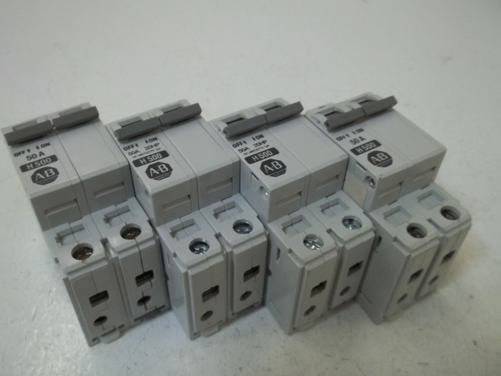 LOT OF 4 ALLEN BRADLEY 1492-CB2H500 SER. B CIRCUIT BREAKER 50A UNMP