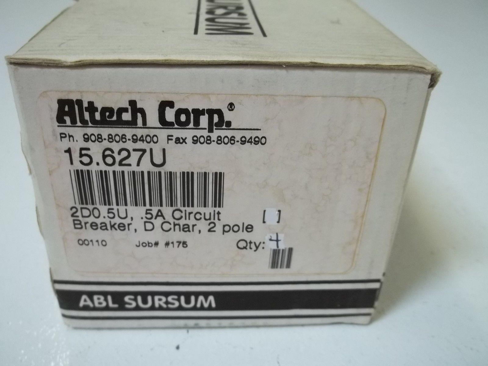 LOT OF 4 ALTECH CORP. 2D0.5U CIRCUIT BREAKER NSMP