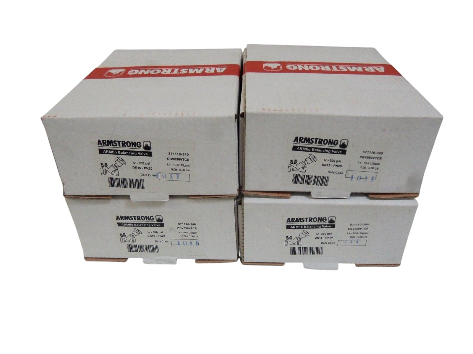 LOT OF 4 ARMSTRONG DN15-PN20 1/2"-300 PSI  NSMP