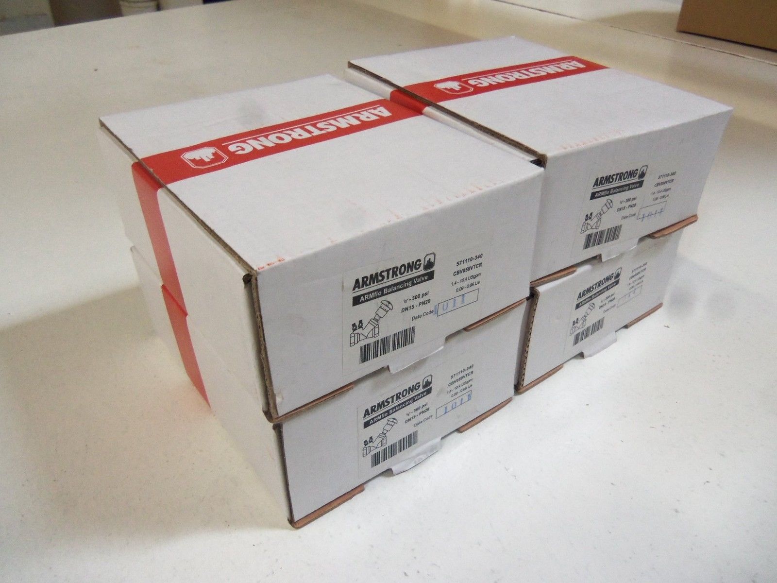 LOT OF 4 ARMSTRONG DN15-PN20 1/2"-300 PSI  NSMP