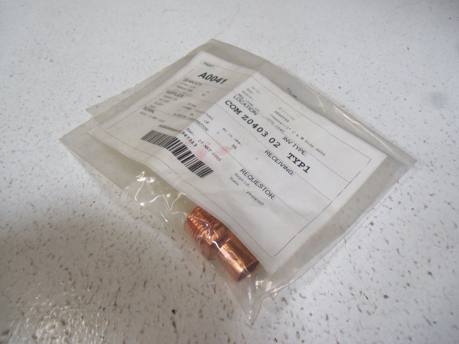 LOT OF 4 COPPER 1/2" FITTING 1970-2545 NSNP