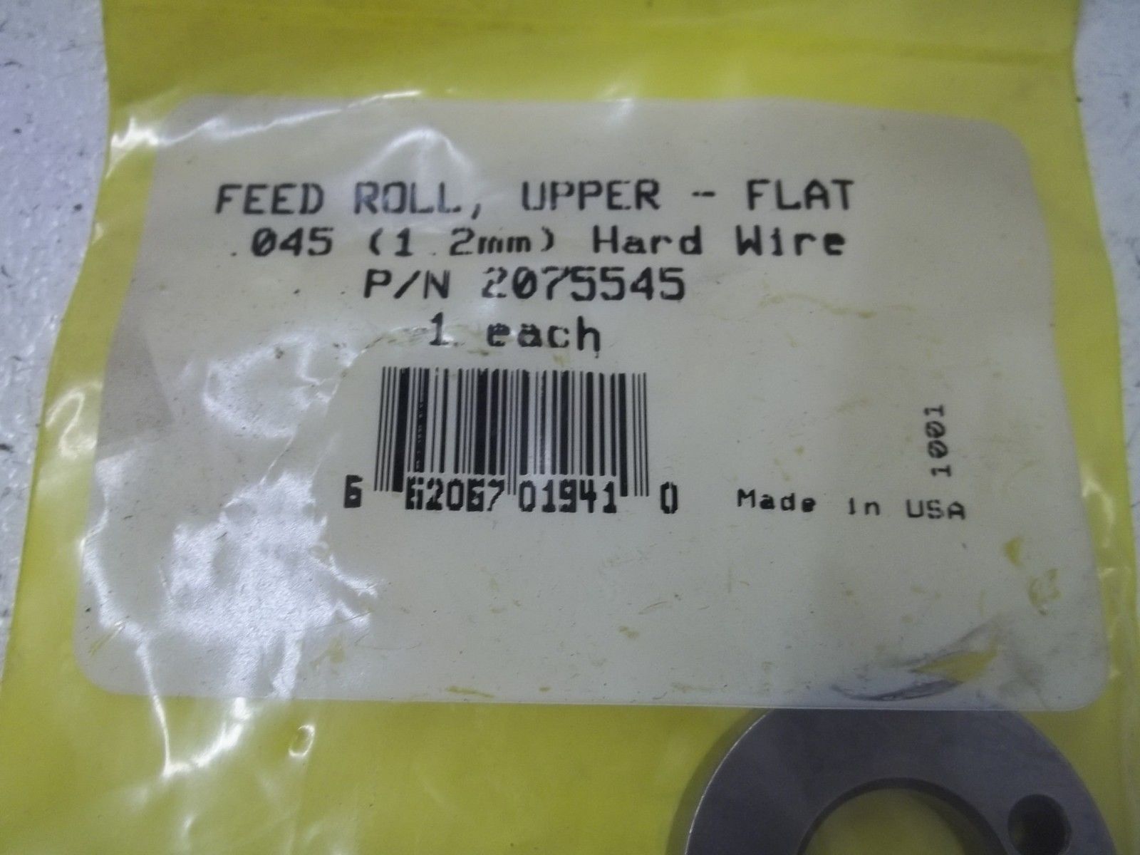 ESAB 2075545 FEED ROLL, UPPER-FLAT .045 HARD WIRENSMP
