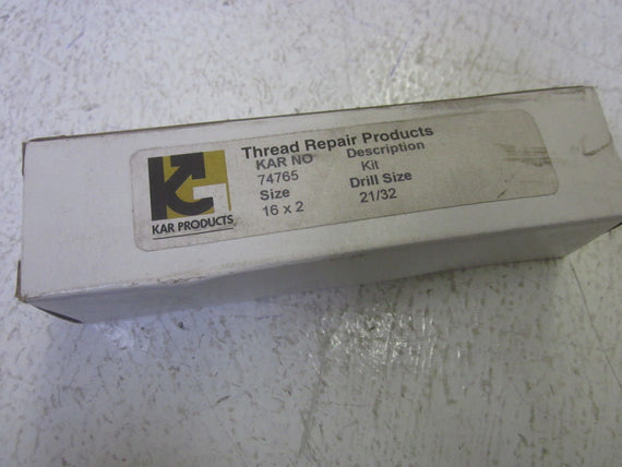 LOT OF 4 KAR PRODUCTS THREAD REPAIR KIT 74765 SIZE 16 X 2 *NEW IN BOX*