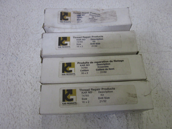 LOT OF 4 KAR PRODUCTS THREAD REPAIR KIT 74765 SIZE 16 X 2 *NEW IN BOX*