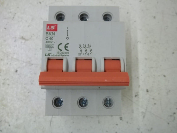 LOT OF 4 LS SYSTEMS C40A CIRCUIT BREAKER BKN3PC40A NSMP