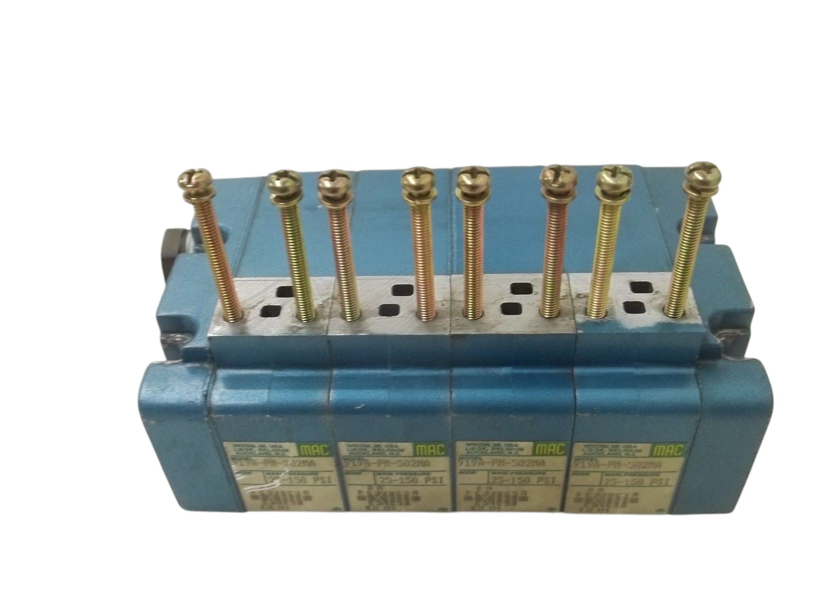 LOT OF 4 MAC VALVE 919A-PM-502MA SOLENOID VALVE (AS PICTURED) UNMP