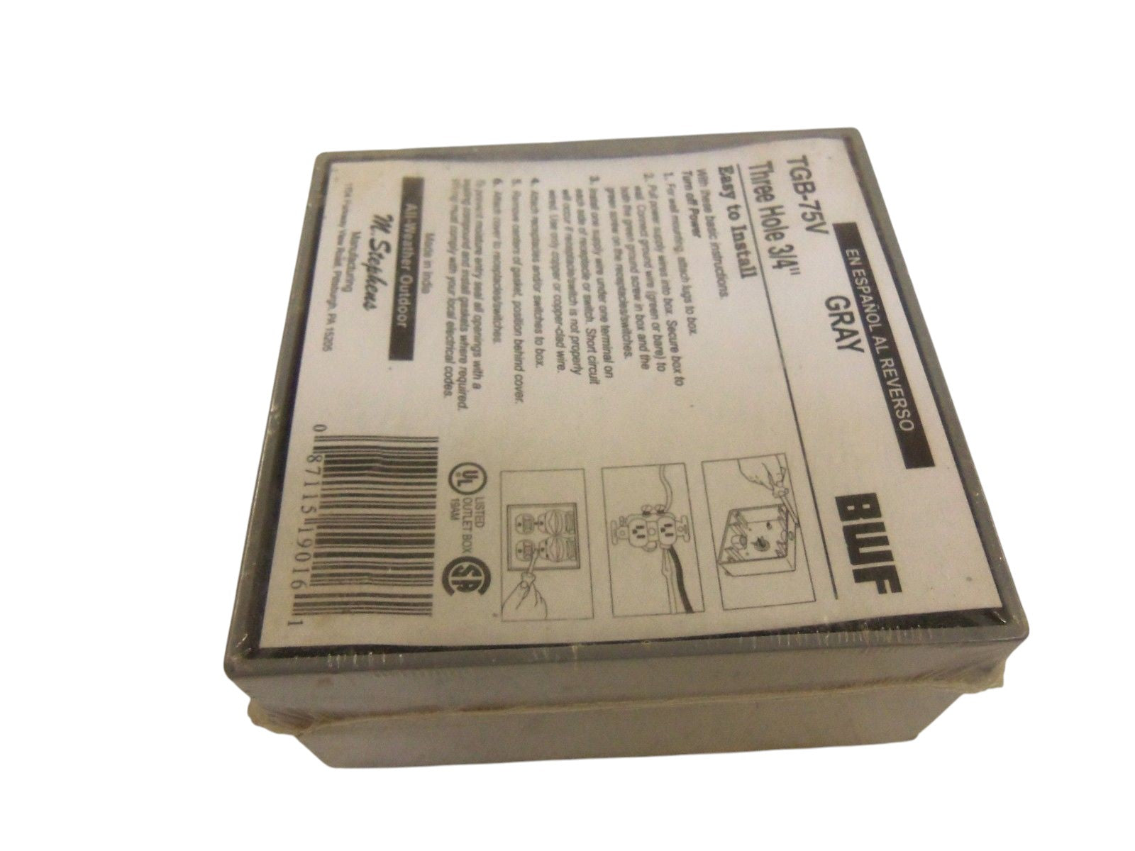 BWF TGB-75V OUTLET BOX 3-HOLE 3/4"  NSNP IN NSMP