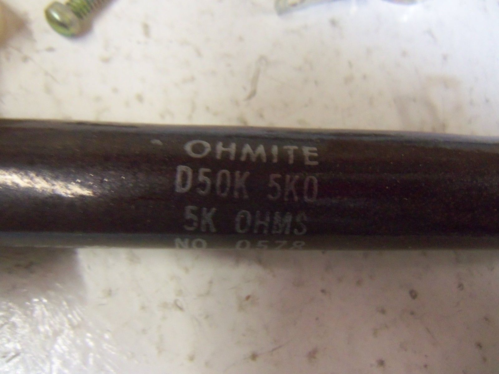 LOT OF 4 OHMITE 0578 D50K5K0 RESISTOR 5000 OHMS NSMP