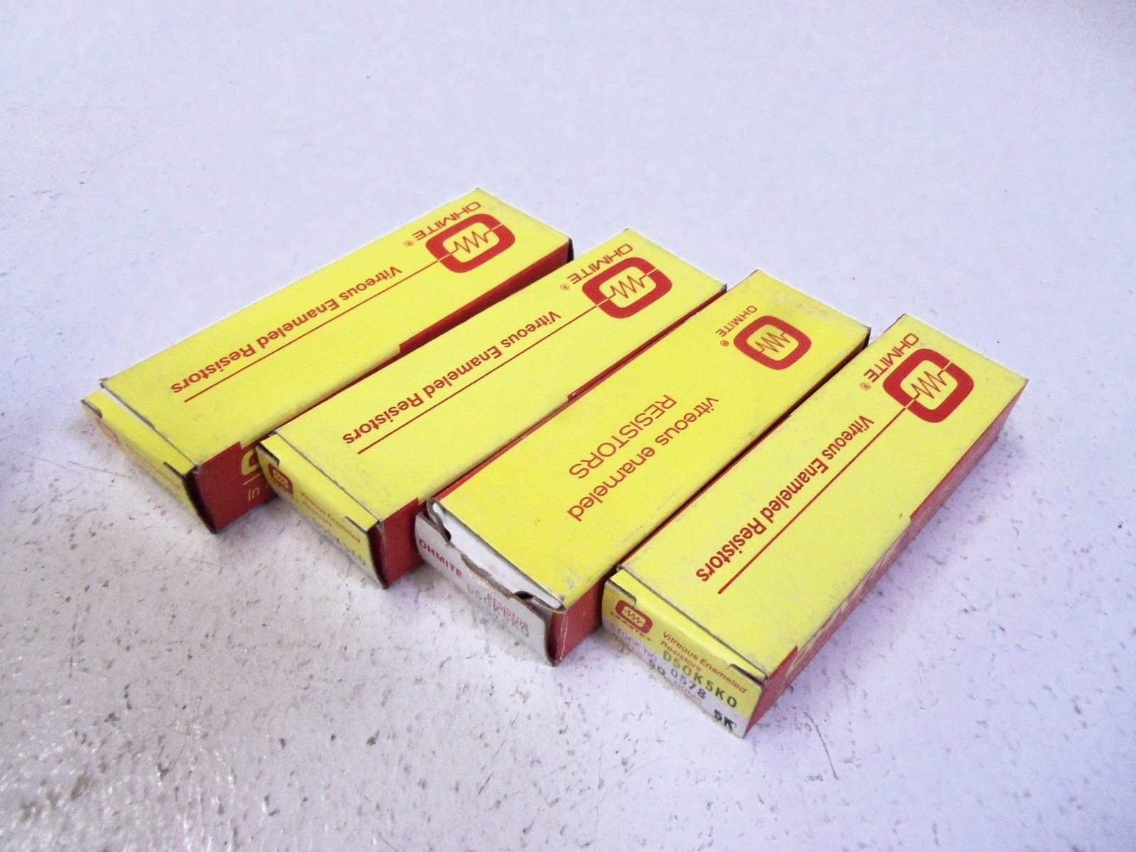LOT OF 4 OHMITE 0578 D50K5K0 RESISTOR 5000 OHMS NSMP