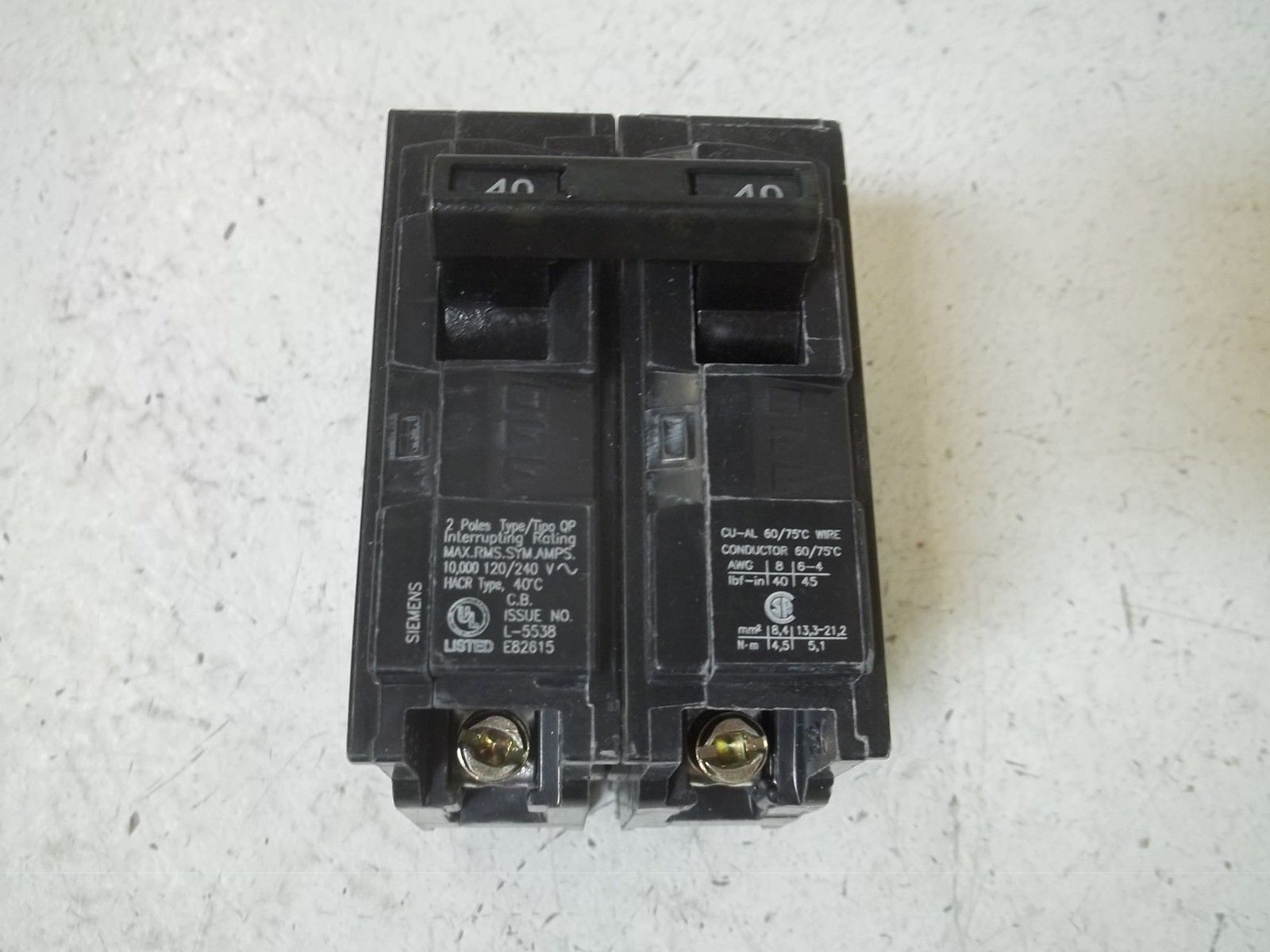 SIEMENS Q240 40A NSNP