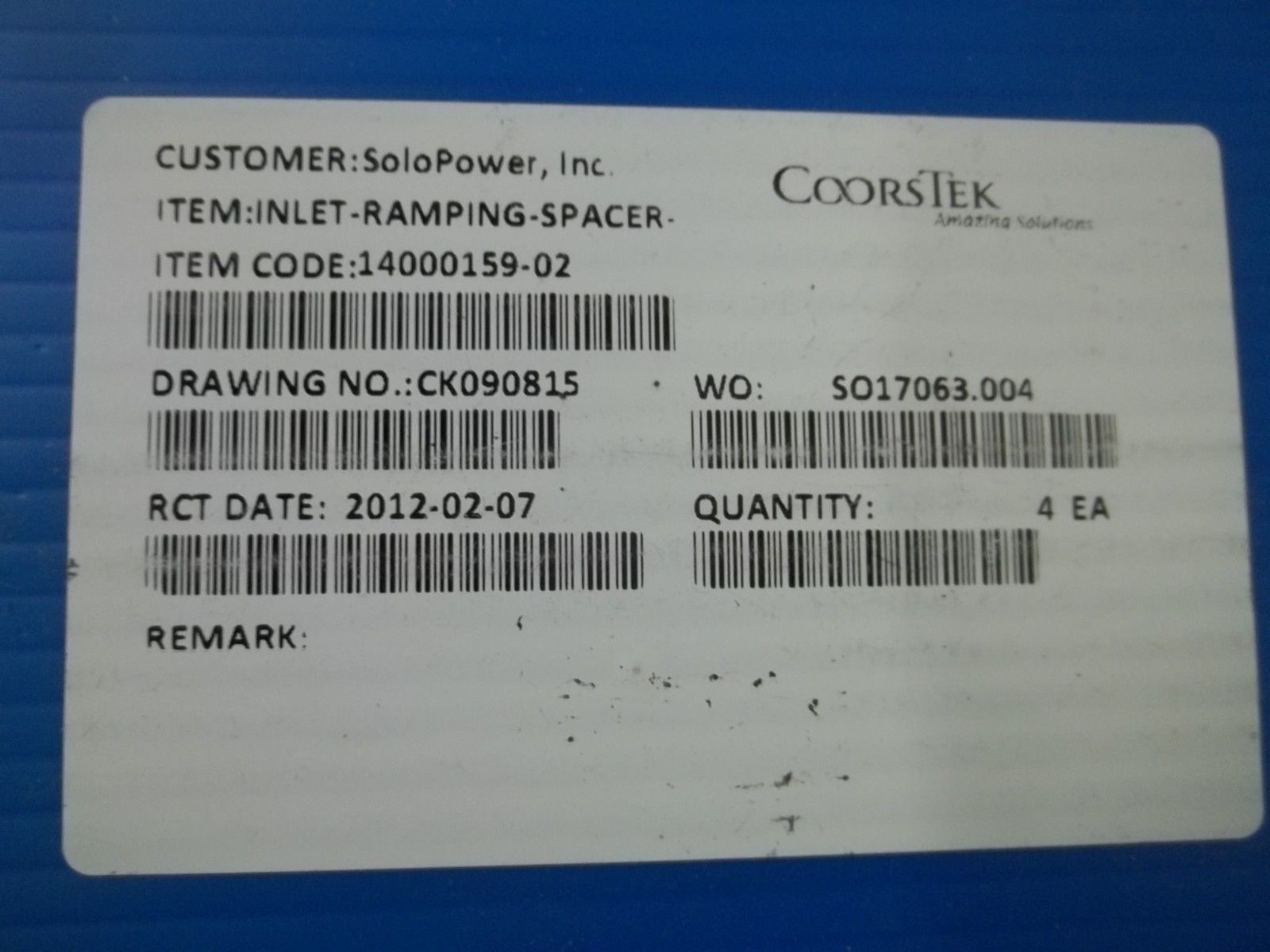 LOT OF 4 SOLO POWER, INC. 14000159-02 NSMP