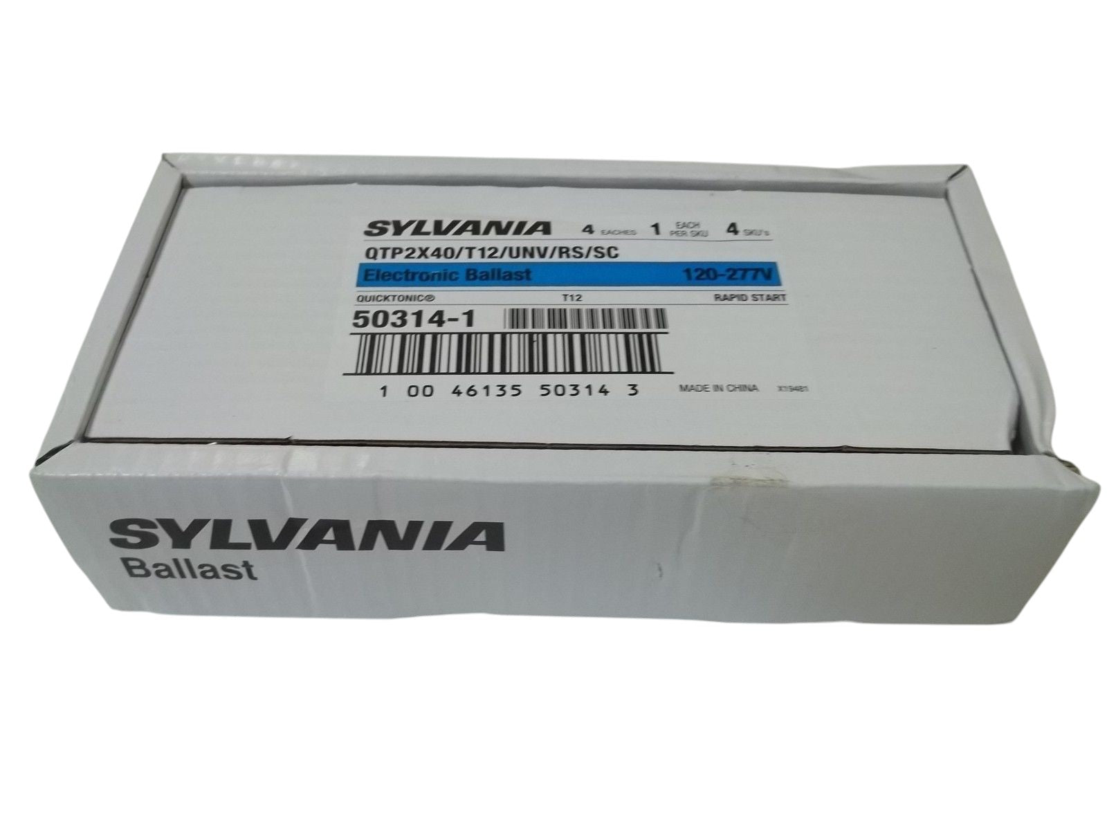 LOT OF 4 SYLVANIA QPT2X40/T12/UNV/RS/SC  BALLAST 120/277V NSMP