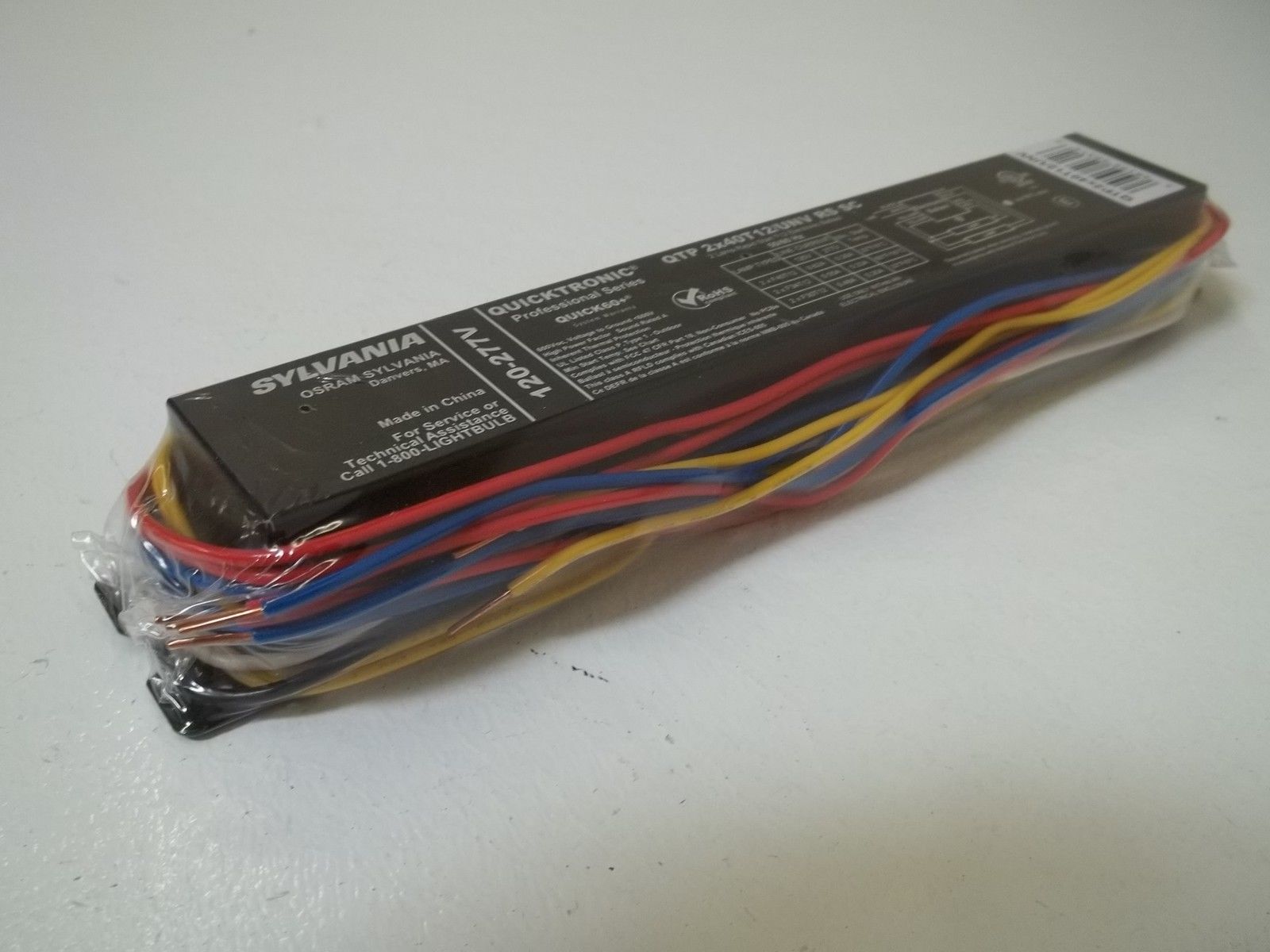 LOT OF 4 SYLVANIA QPT2X40/T12/UNV/RS/SC  BALLAST 120/277V NSMP