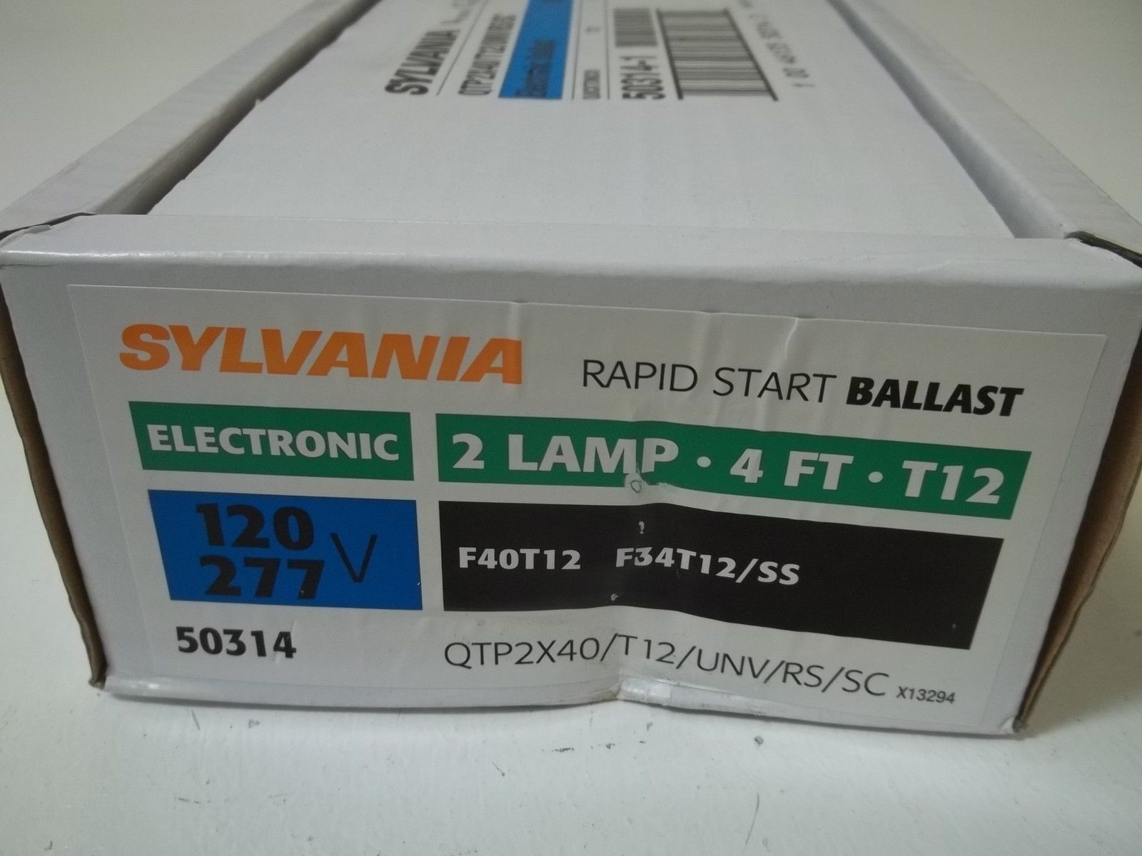 LOT OF 4 SYLVANIA QPT2X40/T12/UNV/RS/SC  BALLAST 120/277V NSMP