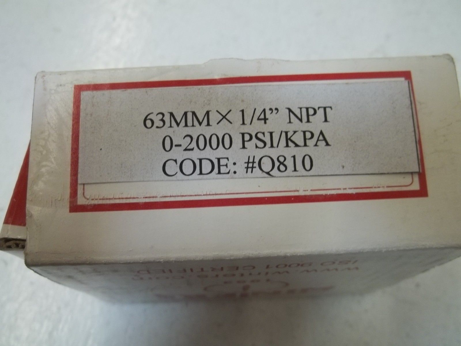 WINTERS Q810 GAUGE 0-2000 63MMX1/4"NPT  NSMP