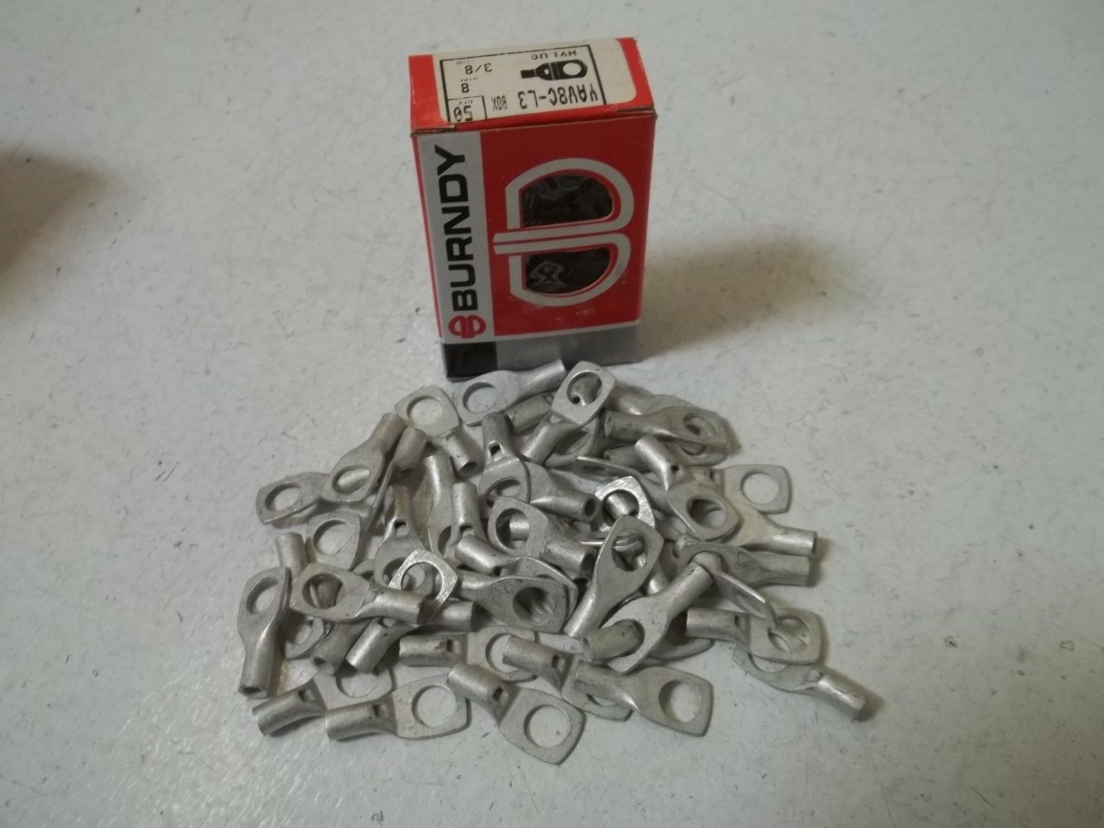 LOT OF 50 BURNDY YAV8C-L3 HYLUG 8WIRE, 3/8STUD NSMP