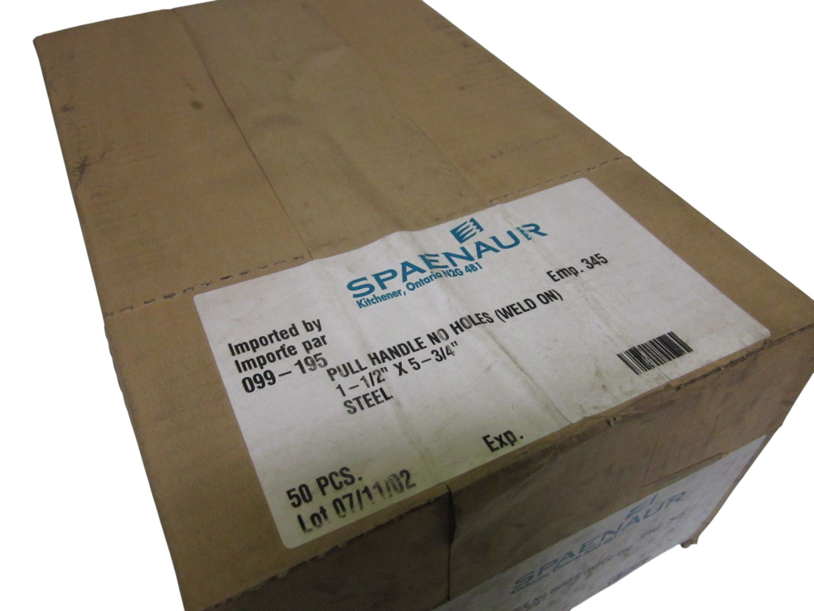 LOT OF 50 SPAENAUR 099-195 WELD ON (NO HOLES) PULL HANDLE NSMP