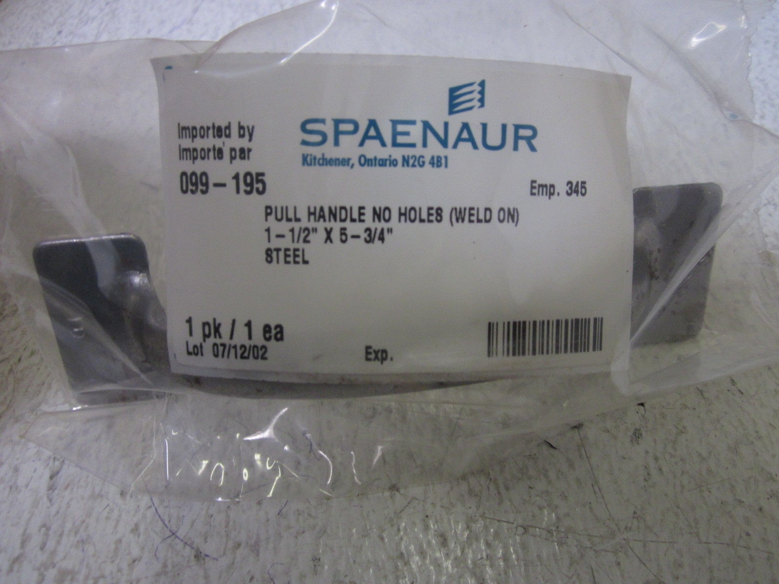 LOT OF 50 SPAENAUR 099-195 WELD ON (NO HOLES) PULL HANDLE NSMP