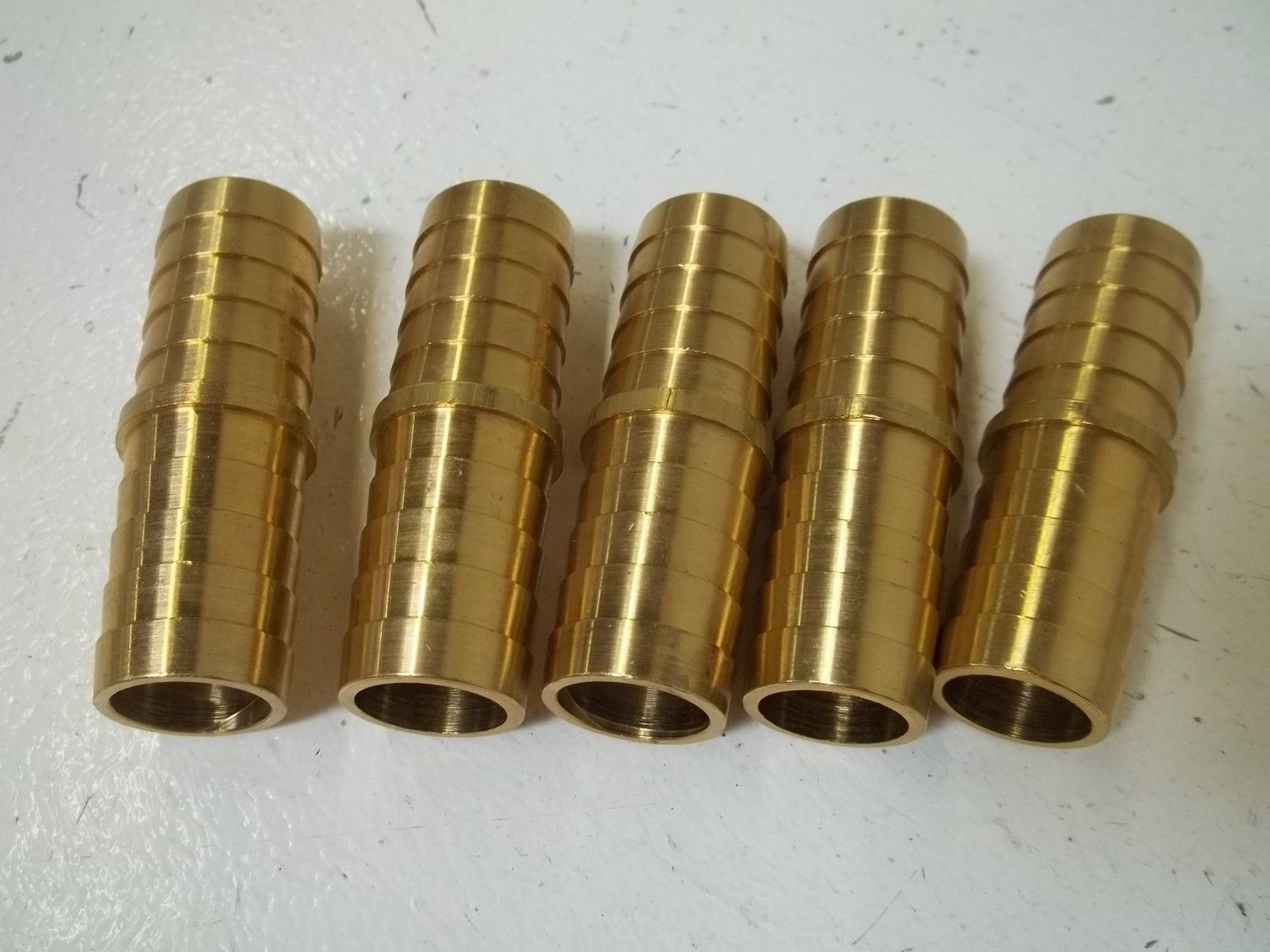 LOT OF 5 178-1212 3/4 HOSE MENDER BRASS BARBED NSNP