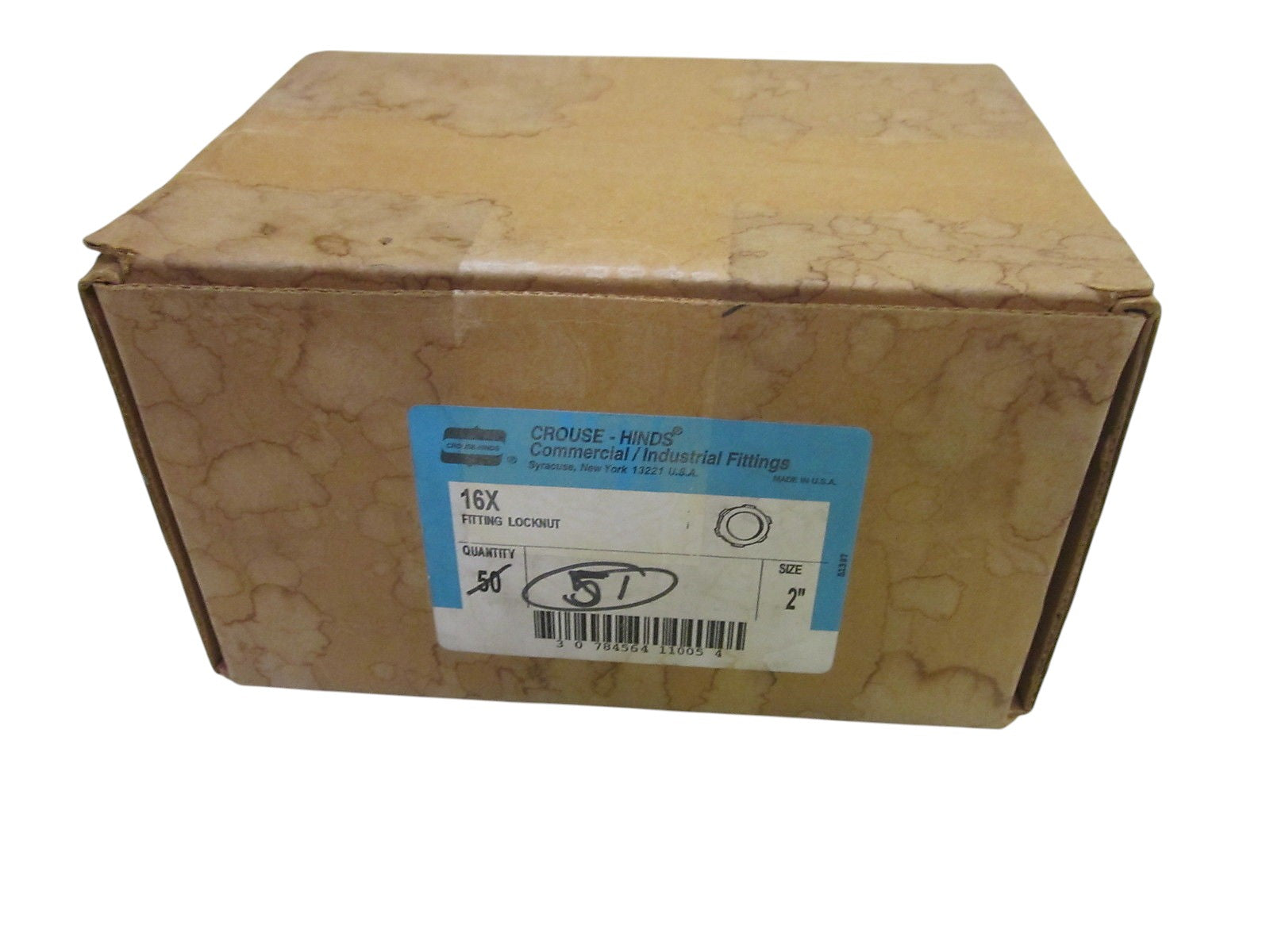 LOT OF 51 CROUSE-HINDS 16X FITTING LOCKNUT 2" NSMP