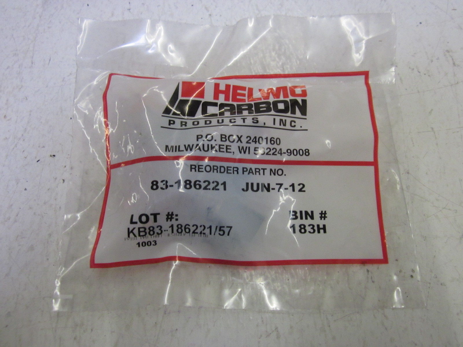 HELWIG CARBON 83-186221 CARBON BRUSH (PKG OF 4) *NEW IN FACTORY BAG*